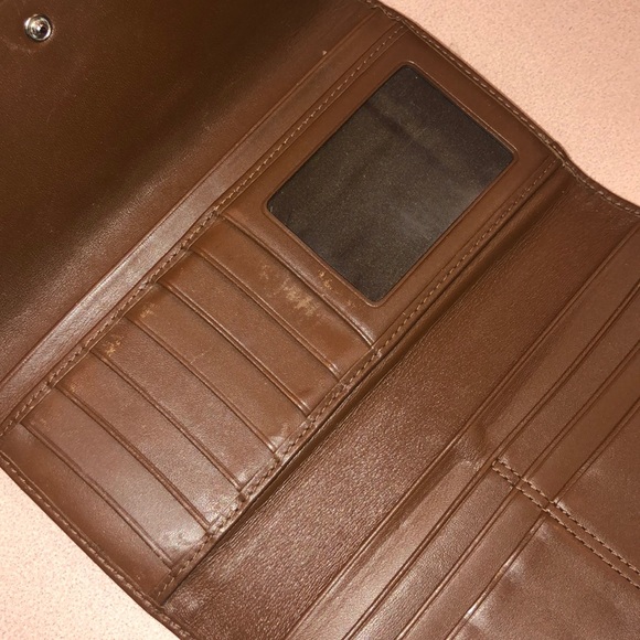 Coach brown signature logo leather wallet/clutch - Picture 5 of 6